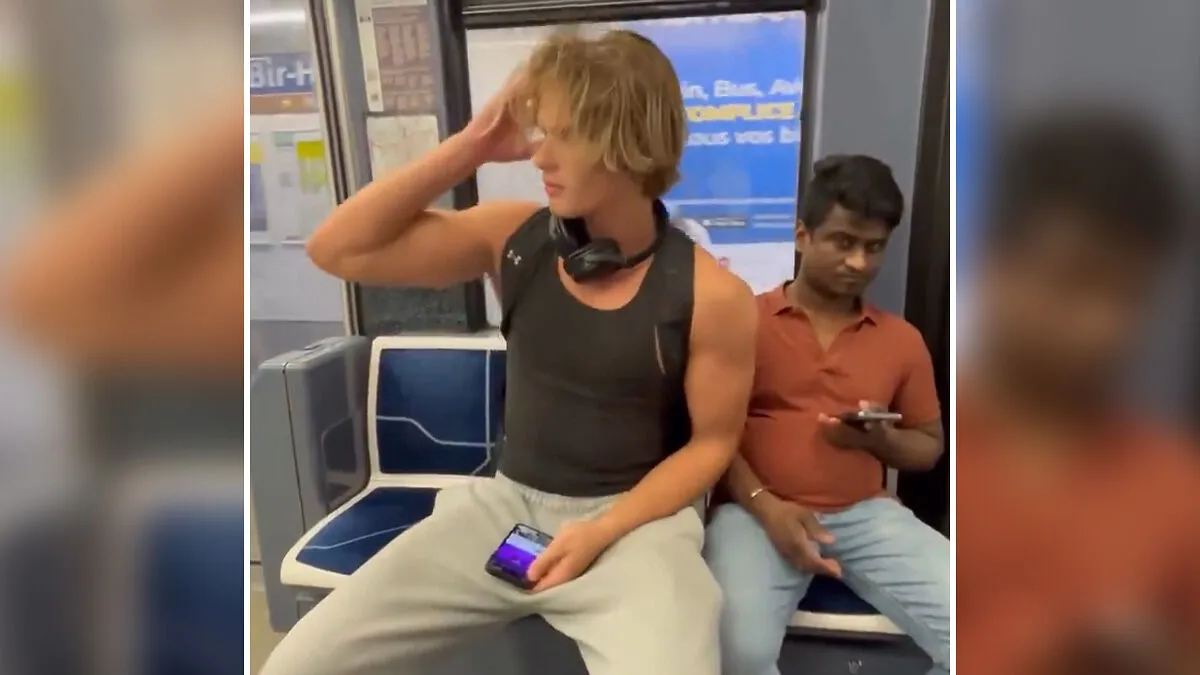 Looksmaxxer Allegedly Sits Next To Man On The Subway To "Mog" Him, But It Doesn't Go As Planned