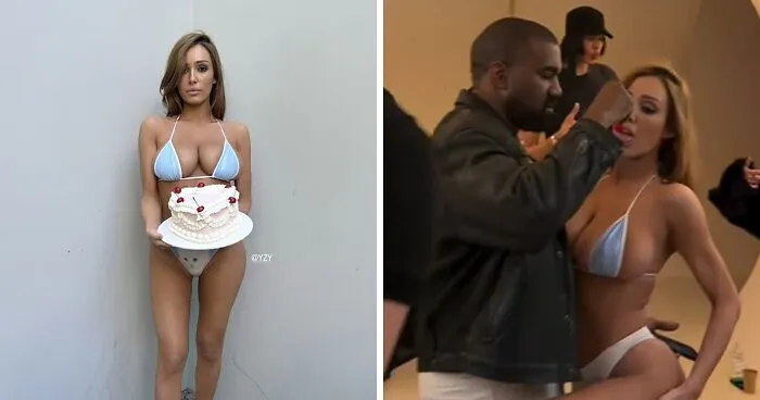 Bianca Censori Takes Up Baking In Raunchy Photo Shoot With Kanye After Controversial Milk-Drinking Music Video