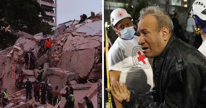 A Venezuelan Recorded Himself Running Down The Stairs Of His Building Through Debris