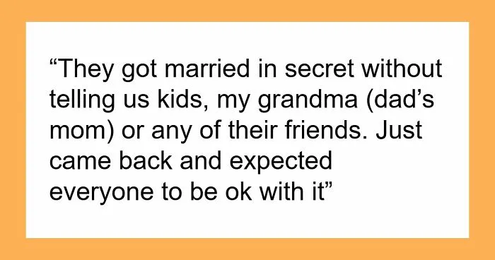 Dad Throws Toddler-Like Tantrum As Bride Won't Invite His 24YO GF, Plans To Invite Stepmom Instead