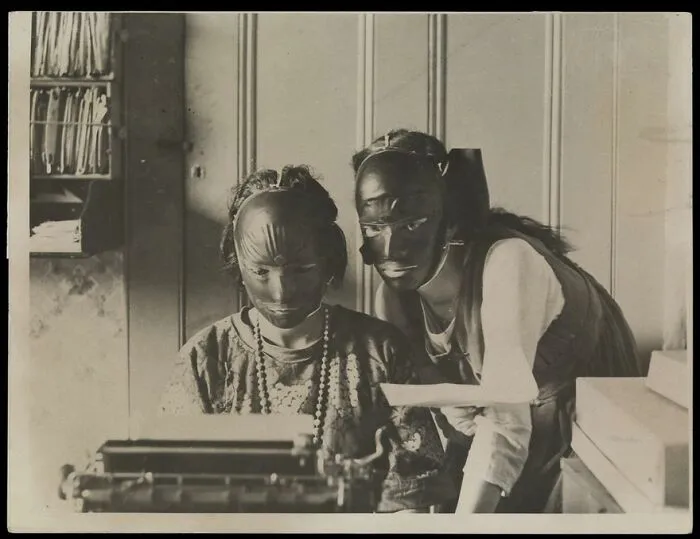 Rubber Beauty Masks, Worn To Remove Wrinkles And Blemishes, 1921