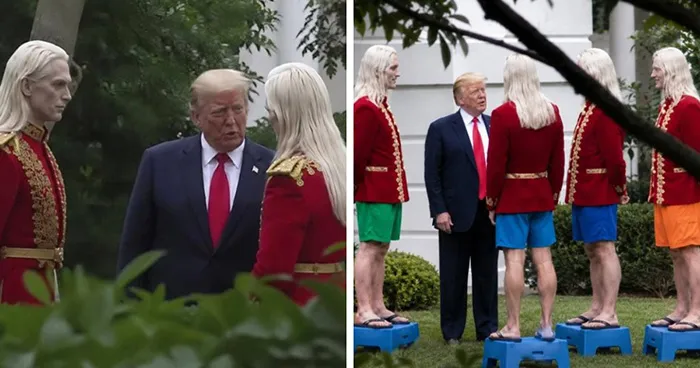 31 Most Creative Responses To Viral Photo Of Donald Trump With Mysterious Figures