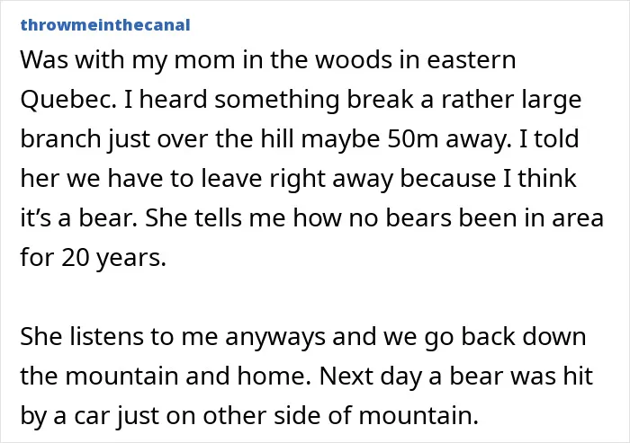 35 Chilling Stories From People Who Listened To That Voice In Their Head And Never Regretted It