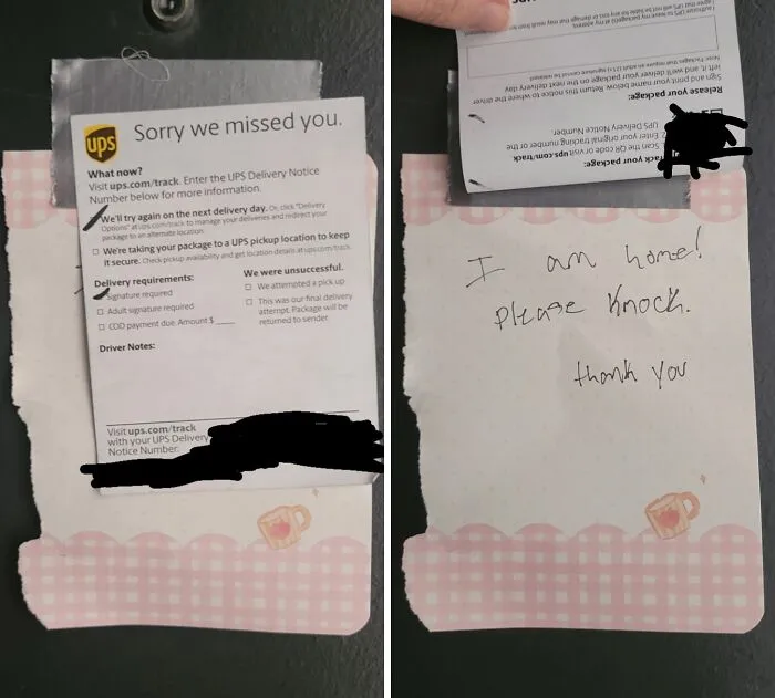 The Way My Local UPS Simply Refuses To Knock On A Door