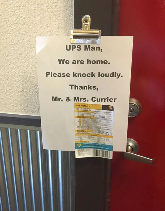 We Are Home. Do Not Leave That Stickie Note Here