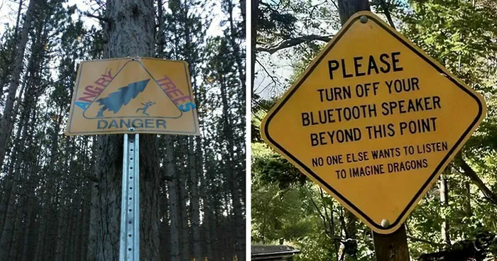 54 Hilarious Signs Found In The Wild That Prove Park Rangers Have The Best Sense Of Humor