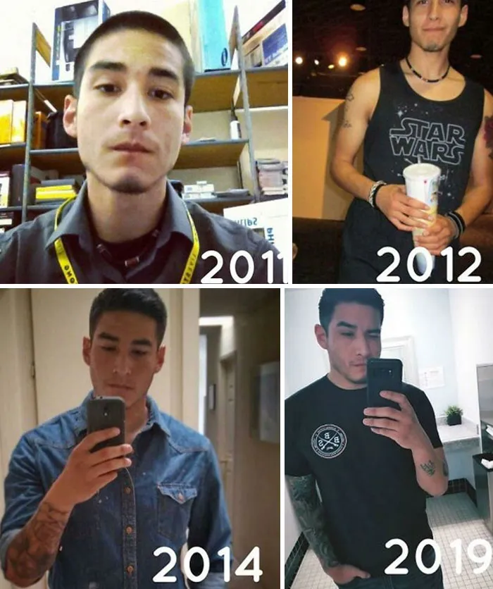 Comencé la década sin hogar, hambriento y sintiéndome un completo fracaso. Cree en ti mismo y recuerda siempre que mereces algo mejor. Hubo muchos cambios, pero el único que me importó es que finalmente soy feliz.