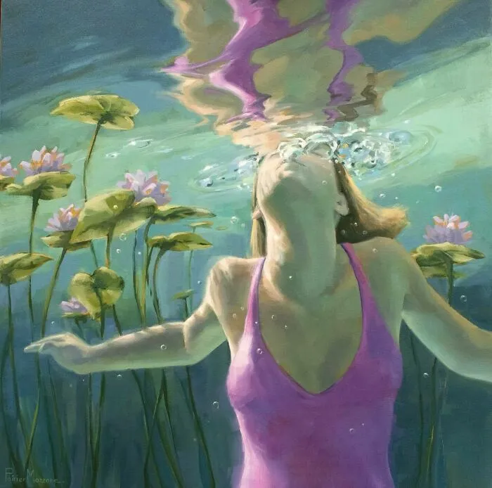 43 Underwater Oil Paintings By This Artist, So Beautiful They Feel Like Memories In Motion