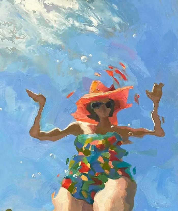 43 Underwater Oil Paintings By This Artist, So Beautiful They Feel Like Memories In Motion