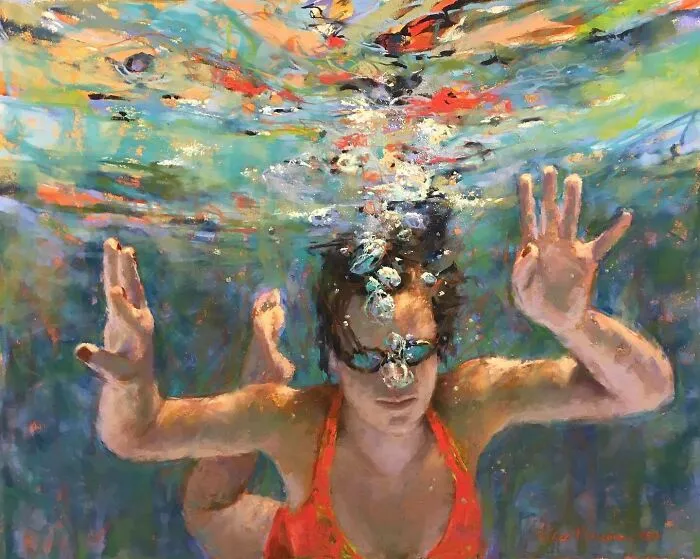 43 Underwater Oil Paintings By This Artist, So Beautiful They Feel Like Memories In Motion
