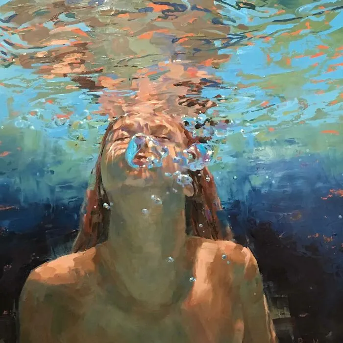 43 Underwater Oil Paintings By This Artist, So Beautiful They Feel Like Memories In Motion