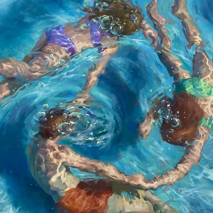 43 Underwater Oil Paintings By This Artist, So Beautiful They Feel Like Memories In Motion