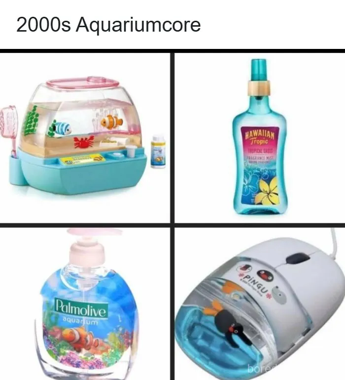 2000s aquariumcore themed nostalgic toys and products collection