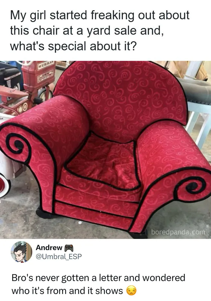 Red armchair from Blue's Clues featured in nostalgic yard sale post