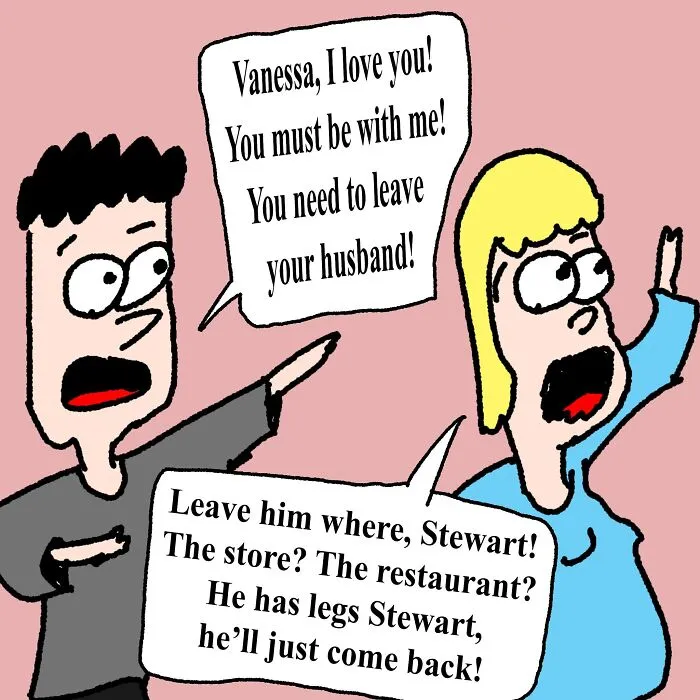 This Cartoonist Created 39 Weird, Dark Humor Comics Full Of Bizarre Twists