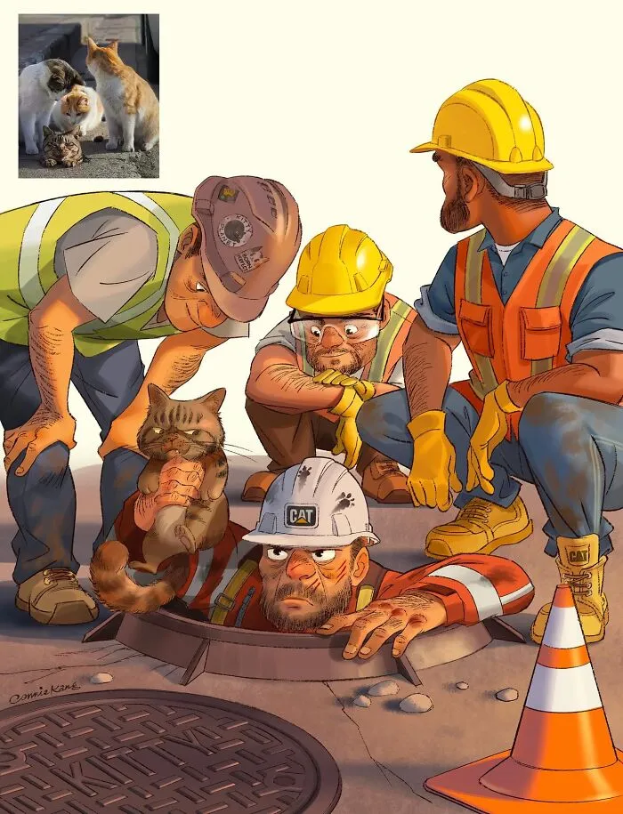 Esta ilustradora reinventó animales y lugares como personajes humanos en 22 divertidas obras de arte