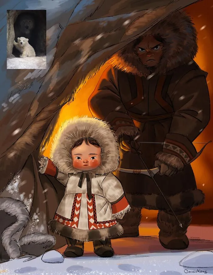 Esta ilustradora reinventó animales y lugares como personajes humanos en 22 divertidas obras de arte