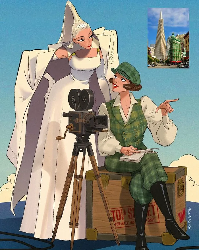Esta ilustradora reinventó animales y lugares como personajes humanos en 22 divertidas obras de arte