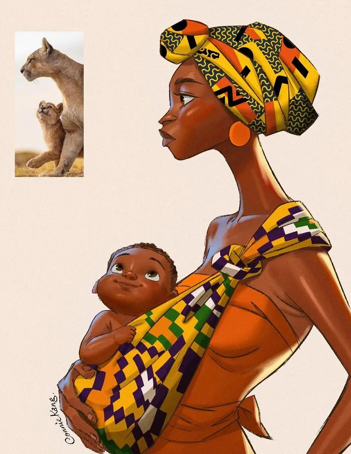 Esta ilustradora reinventó animales y lugares como personajes humanos en 22 divertidas obras de arte