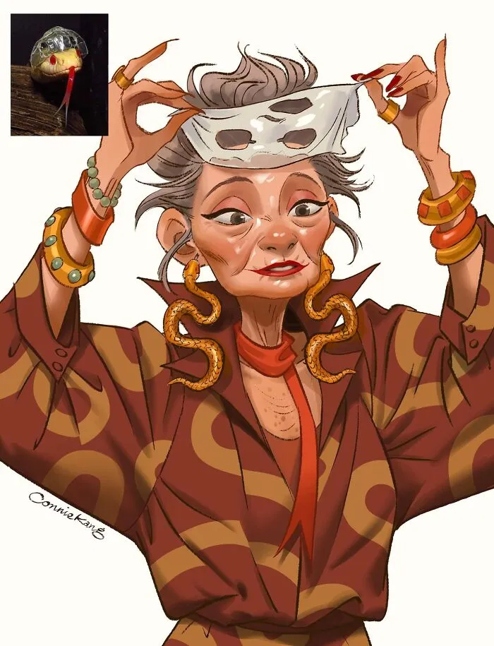 Esta ilustradora reinventó animales y lugares como personajes humanos en 22 divertidas obras de arte