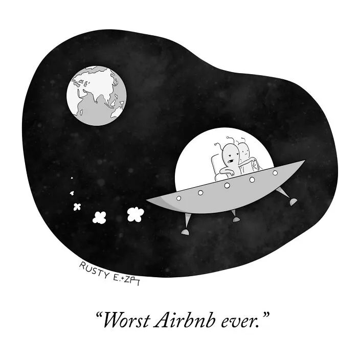 From Absurd Observations To Dark Punchlines, These 52 Single-Panel Cartoons By This Artist Have It All