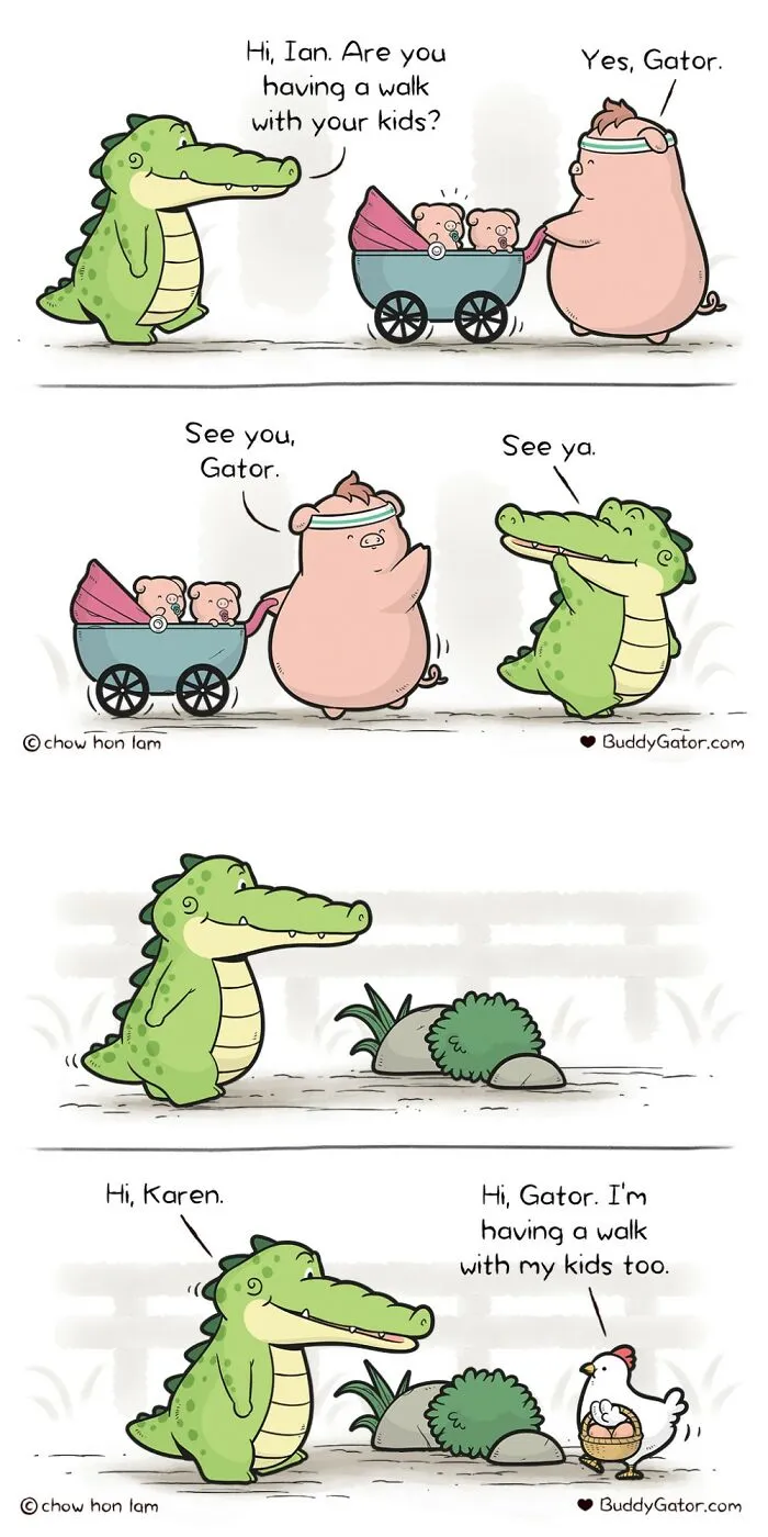 49 Wholesome Comics About An Alligator And His Friends By This Artist (New Pics)