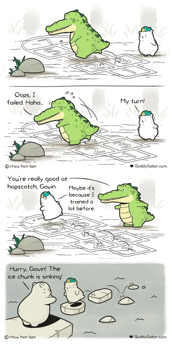 49 Wholesome Comics About An Alligator And His Friends By This Artist (New Pics)