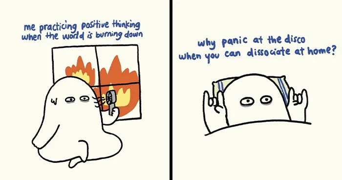 24 New Relatable Doodles By ‘Quietly Doodling’ That Feel Like The Intrusive Thoughts You Might Have
