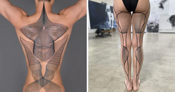 Rather Than Decorating The Body, I Design Tattoos That Work With It (53 Pics)