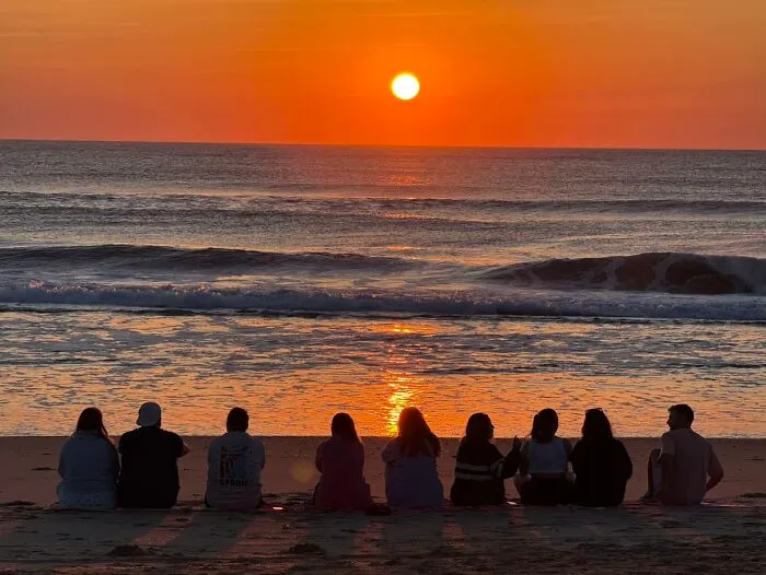 Me And My Friends Watching The Sunrise And This Man Coming Up To Us To Send It To Us