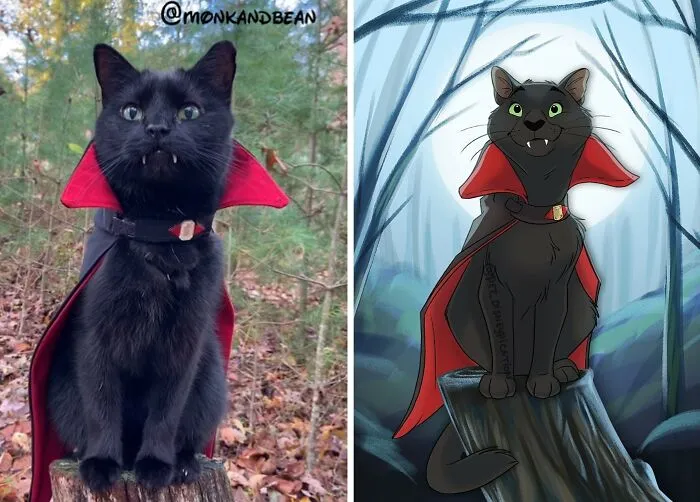 People Send Pictures Of Their Pets To This Artist To Get Them "Disneyfied" (28 New Pics)