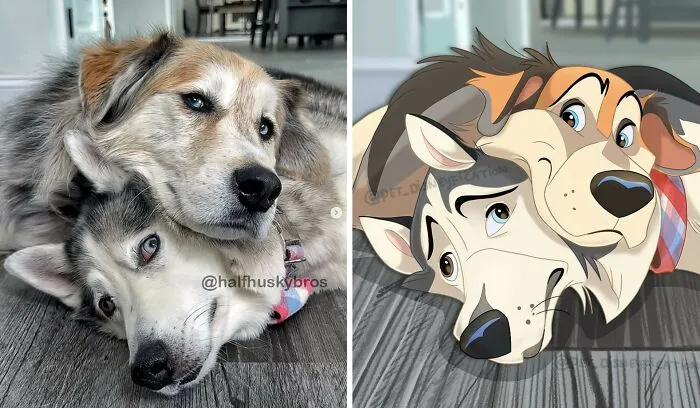 People Send Pictures Of Their Pets To This Artist To Get Them "Disneyfied" (28 New Pics)