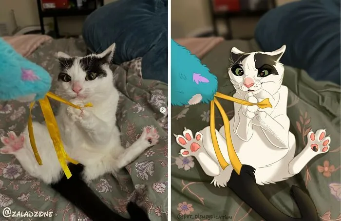 People Send Pictures Of Their Pets To This Artist To Get Them "Disneyfied" (28 New Pics)