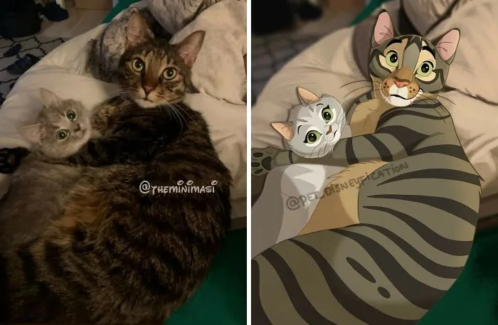 People Send Pictures Of Their Pets To This Artist To Get Them "Disneyfied" (28 New Pics)