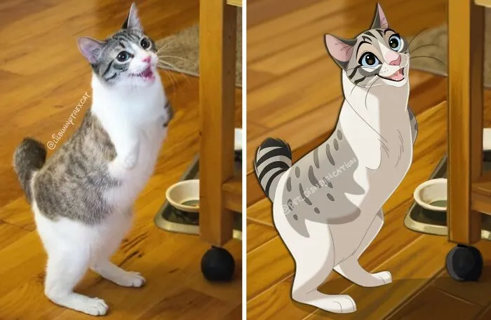 People Send Pictures Of Their Pets To This Artist To Get Them "Disneyfied" (28 New Pics)