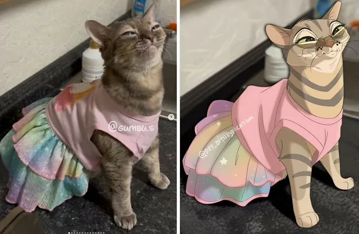 People Send Pictures Of Their Pets To This Artist To Get Them "Disneyfied" (28 New Pics)