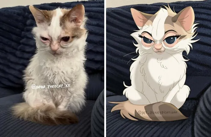 People Send Pictures Of Their Pets To This Artist To Get Them "Disneyfied" (28 New Pics)