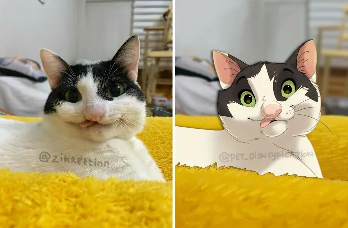 People Send Pictures Of Their Pets To This Artist To Get Them "Disneyfied" (28 New Pics)