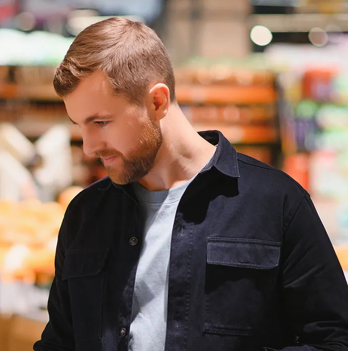 Young man shopping in store symbolizing everyday smooth criminals