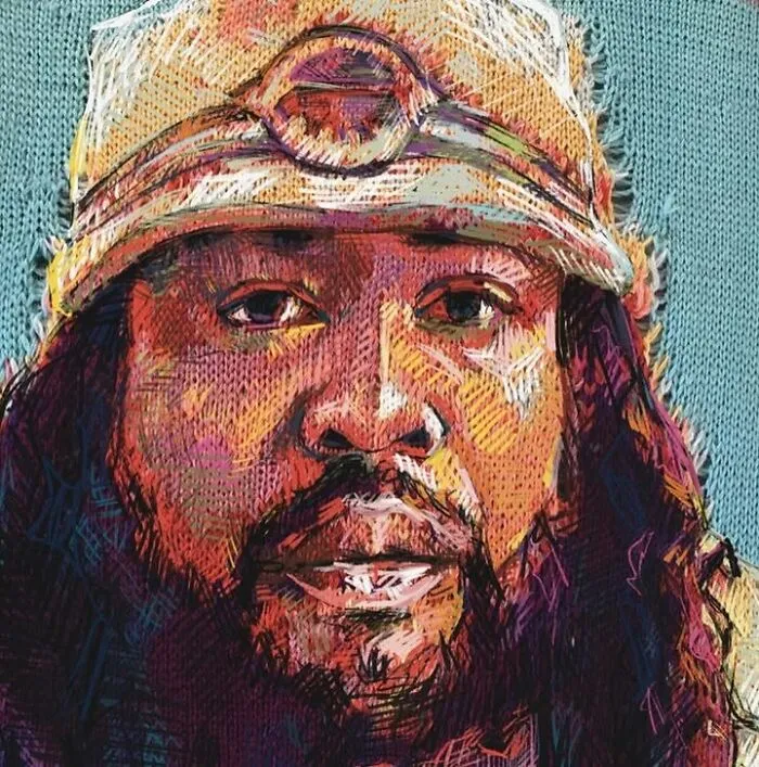 Artist Combines Vintage Knitting Machines And Digital Art To Create Stunning Portraits (33 Pics)