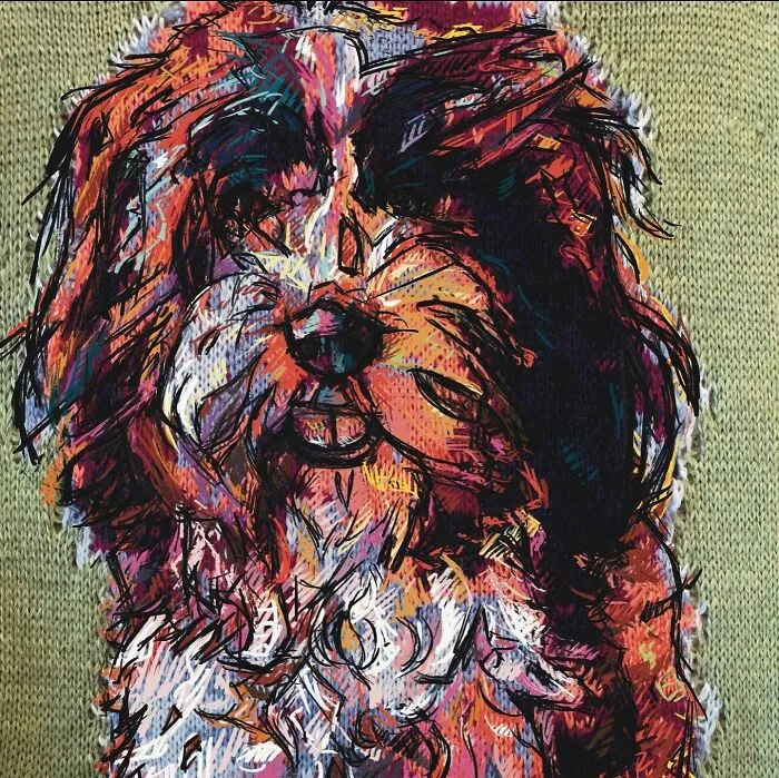 Artist Combines Vintage Knitting Machines And Digital Art To Create Stunning Portraits (33 Pics)