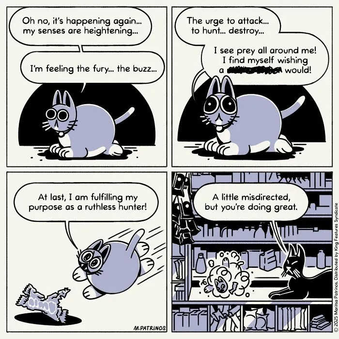 This Artist Made 60 Comics That Imagine A World Where Cats Have Jobs And Workplace Problems