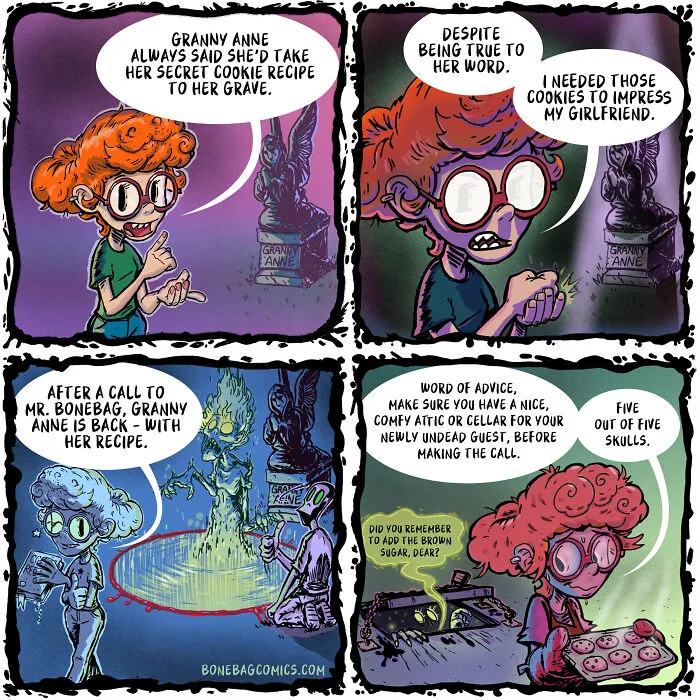 A Necromancer Takes Odd Jobs Instead Of Conquering The World In This Artist’s Comics (49 New Pics)