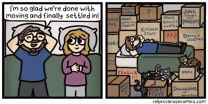Cartoonist Rebecca Rose Nails The Funny Side Of Adulting, Pets, And Romance In 30 New Comics