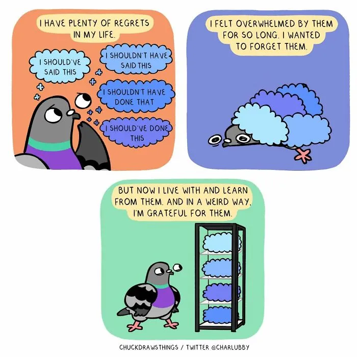 This Artist Turns Anxiety And Everyday Struggles Into Heartfelt Pigeon Comics (50 New Pics)