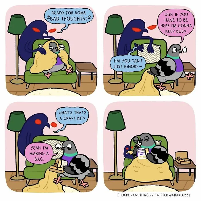 This Artist Turns Anxiety And Everyday Struggles Into Heartfelt Pigeon Comics (50 New Pics)