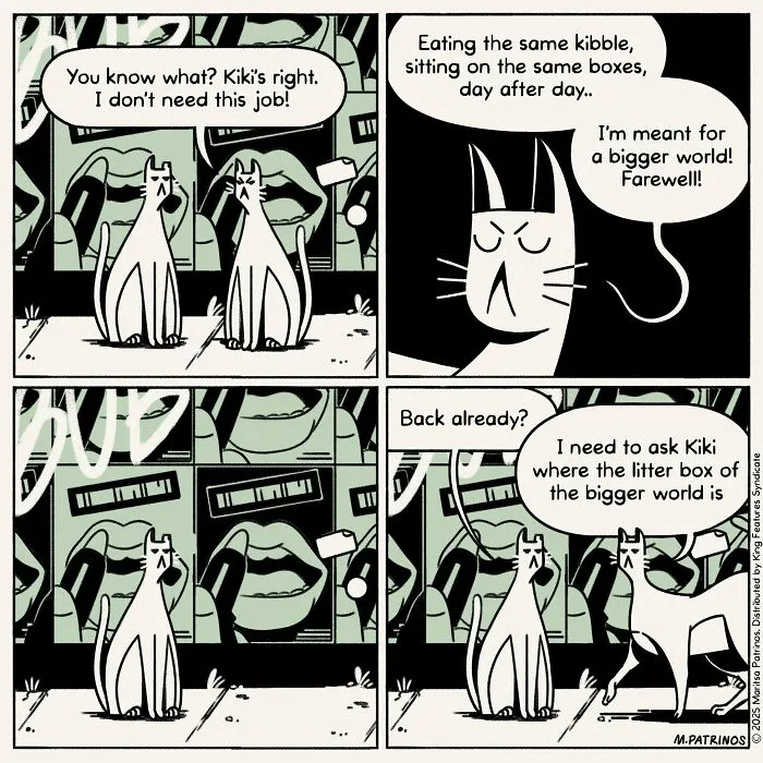 This Artist Made 60 Comics That Imagine A World Where Cats Have Jobs And Workplace Problems