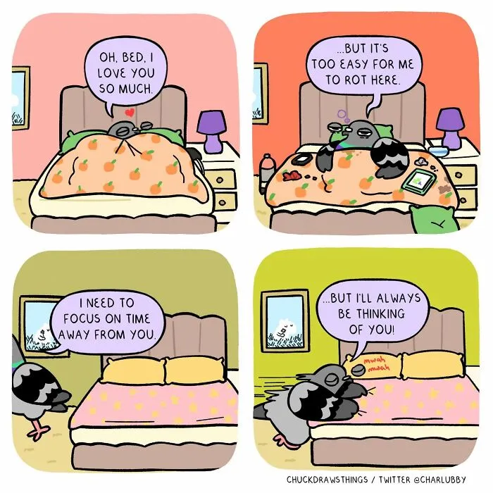 This Artist Turns Anxiety And Everyday Struggles Into Heartfelt Pigeon Comics (50 New Pics)