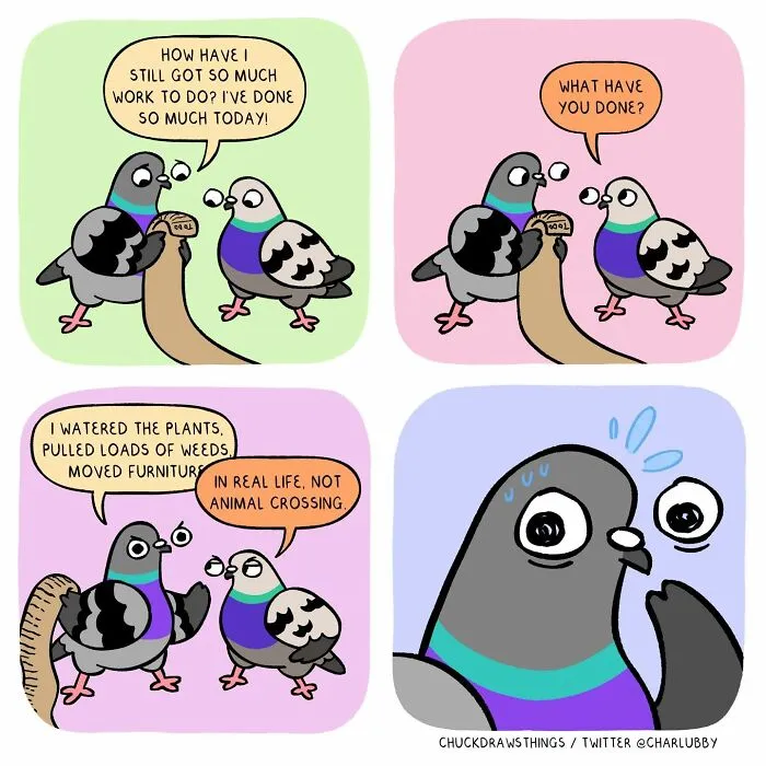 This Artist Turns Anxiety And Everyday Struggles Into Heartfelt Pigeon Comics (50 New Pics)