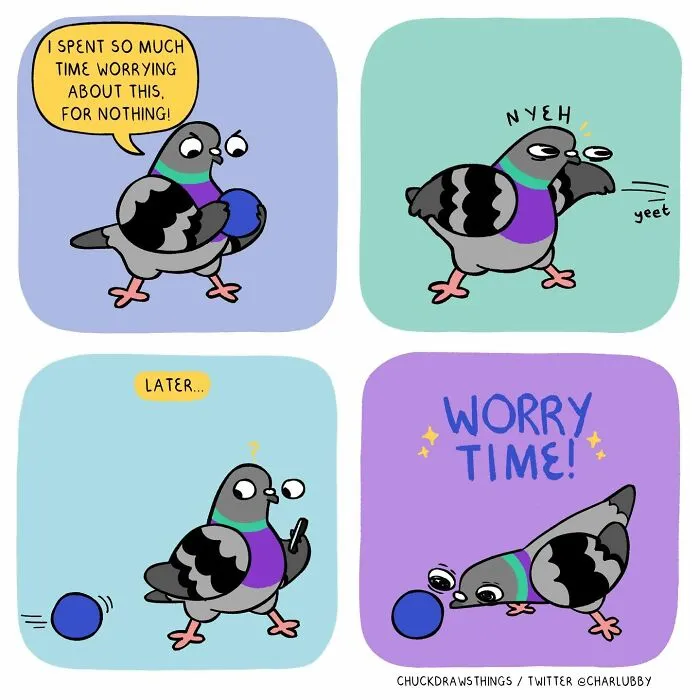 This Artist Turns Anxiety And Everyday Struggles Into Heartfelt Pigeon Comics (50 New Pics)